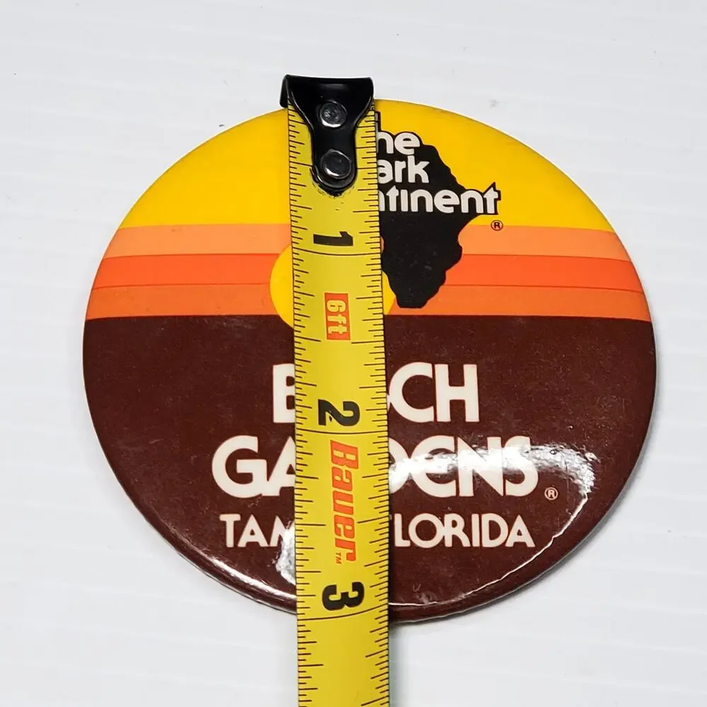Sunset Busch Gardens Tampa Florida Button Pin 3